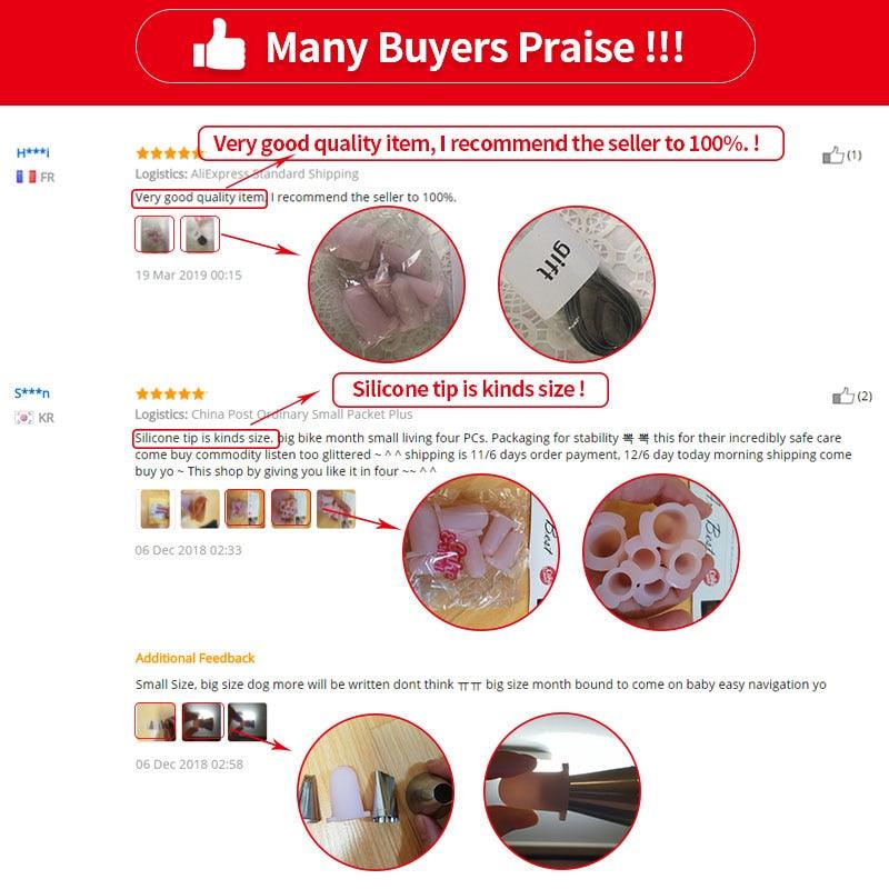 Silicone Piping Tip Cover Set (6 pk) Decorating Tips Pastry Bags Icing Tubes Cover Set Cake