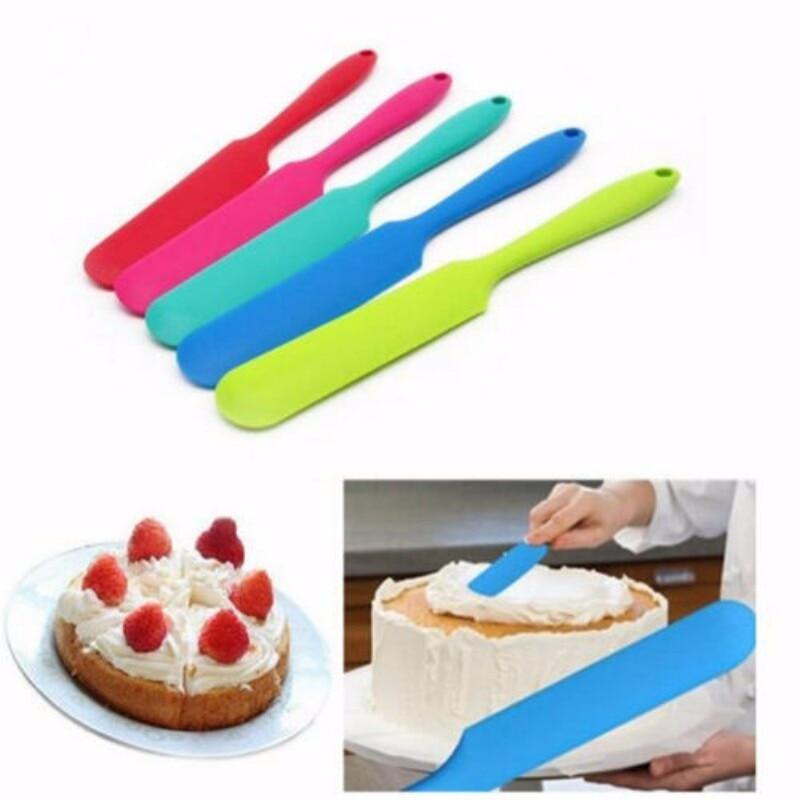 Silicone spatula cream Baking Cream Mixing Butter scraper Brush Cake Smoother Polisher Cake
