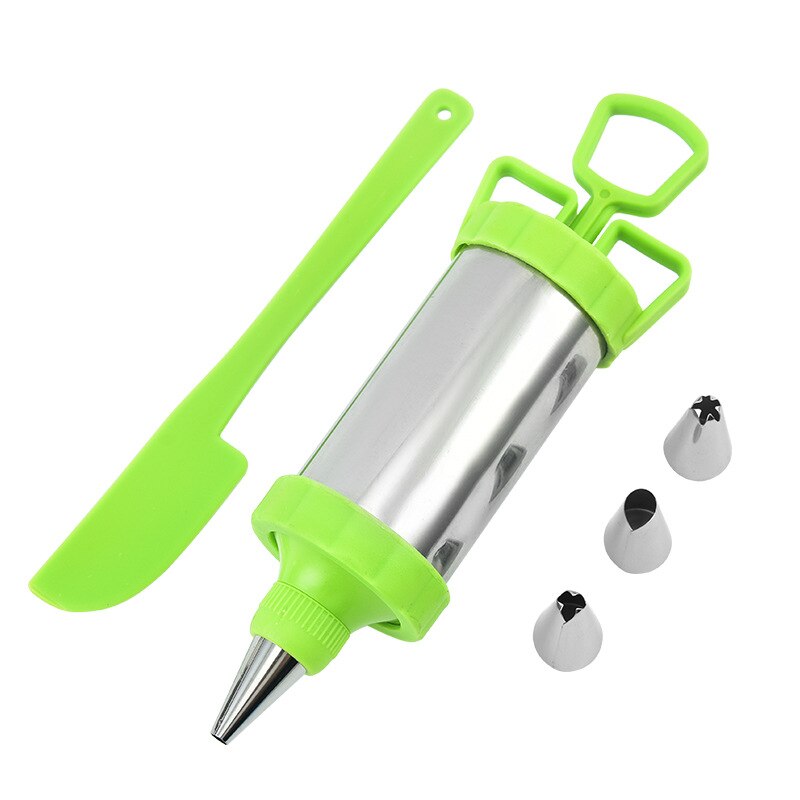 Stainless Steel Cookie Decorating Gun Sets Biscuit Press Maker Cream Pastry Syringe Extruder Nozzles