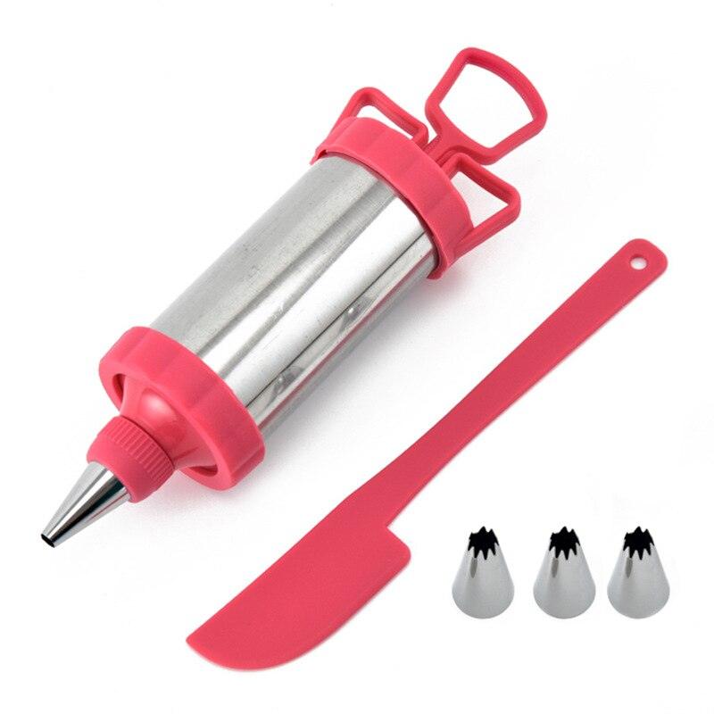 Stainless Steel Cookie Decorating Gun Sets Biscuit Press Maker Cream Pastry Syringe Extruder Nozzles