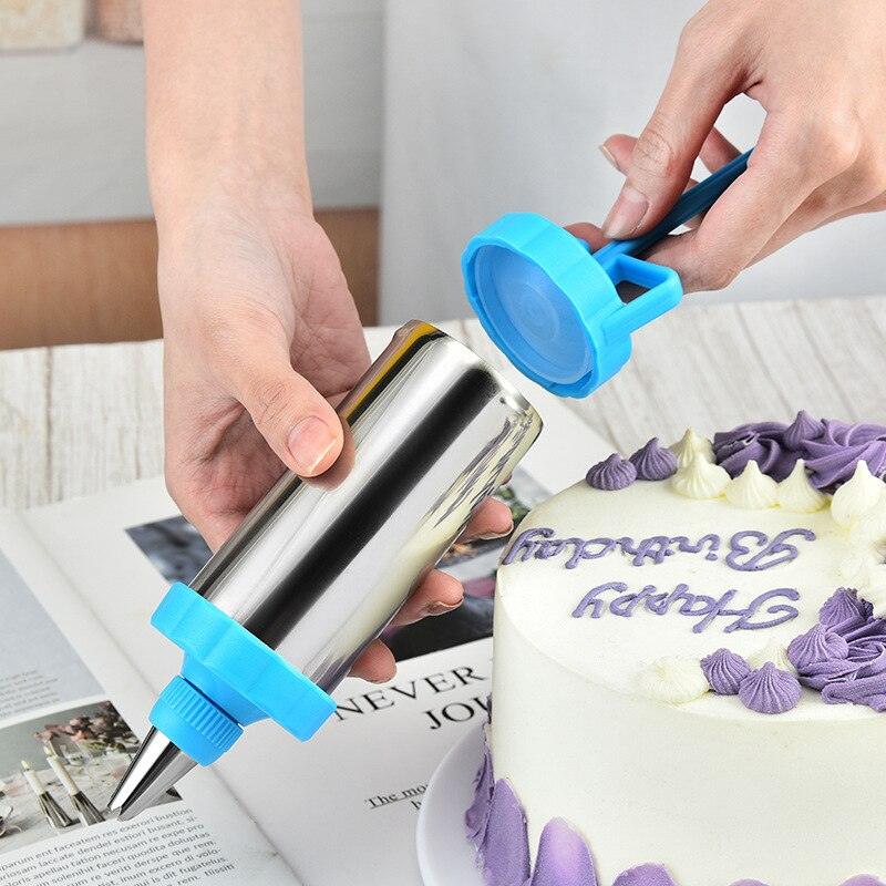 Stainless Steel Cookie Decorating Gun Sets Biscuit Press Maker Cream Pastry Syringe Extruder Nozzles