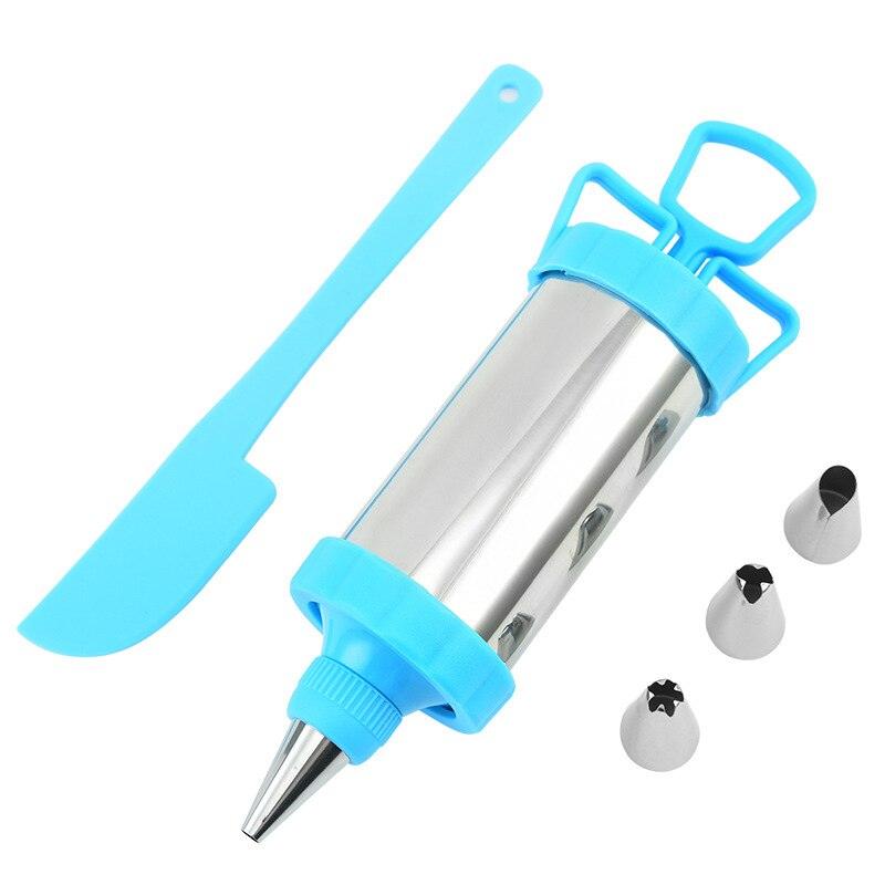 Stainless Steel Cookie Decorating Gun Sets Biscuit Press Maker Cream Pastry Syringe Extruder Nozzles