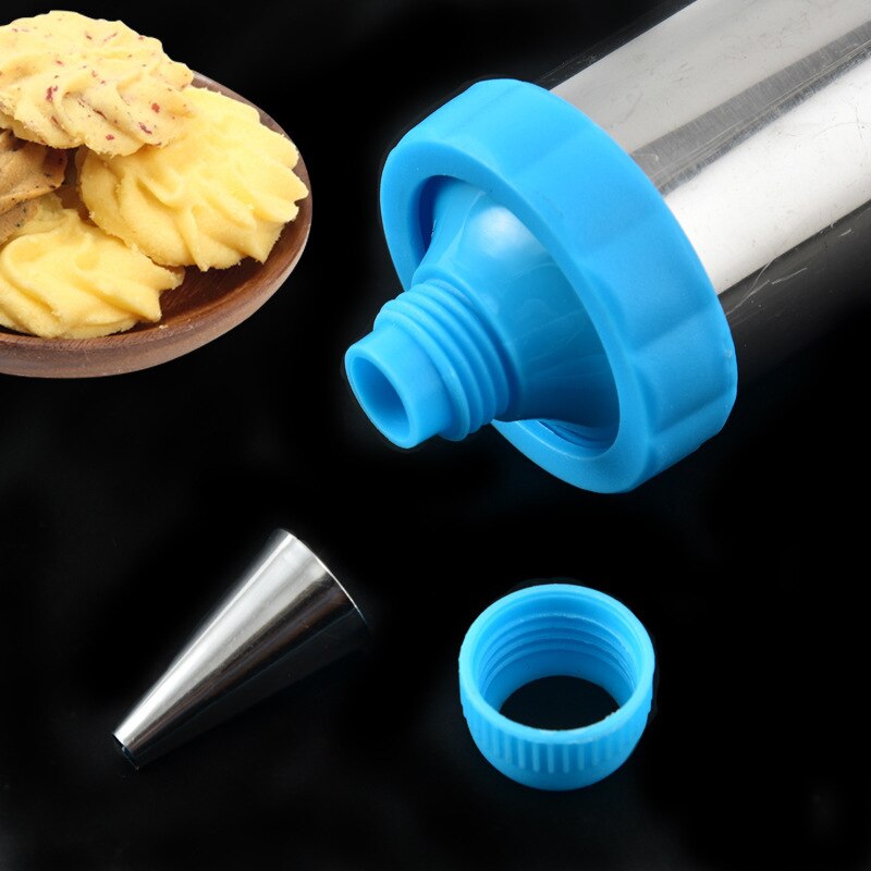 Stainless Steel Cookie Decorating Gun Sets Biscuit Press Maker Cream Pastry Syringe Extruder Nozzles