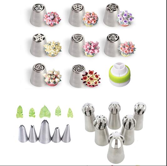 Stainless Steel Icing Piping Tips Set Pastry Russia Cupcake Cake Decorating Nozzles For Cream