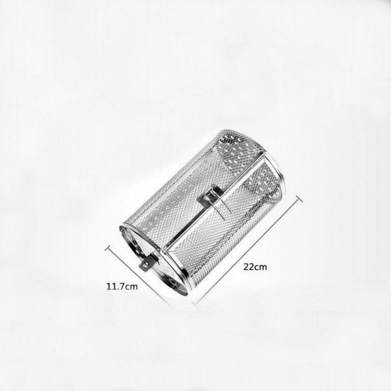 Stainless Steel Oven Roast Basket Baking Rotary Nuts Beans Peanut Cage BBQ Grill Bakeware