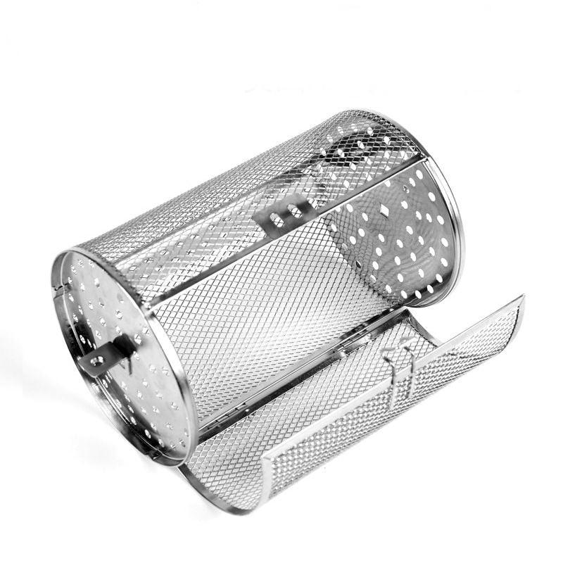 Stainless Steel Oven Roast Basket Baking Rotary Nuts Beans Peanut Cage BBQ Grill Bakeware