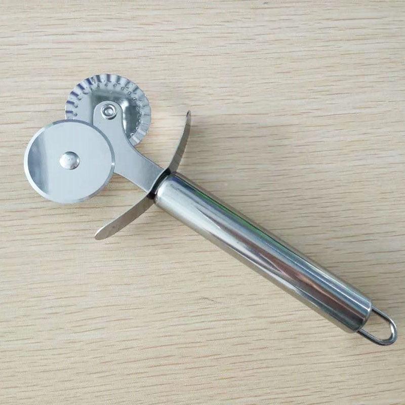 Stainless Steel Pizza Double Wheel Cutter Pizza Portable Knife kitchen Tools Cut Pizza Tools Kitchen