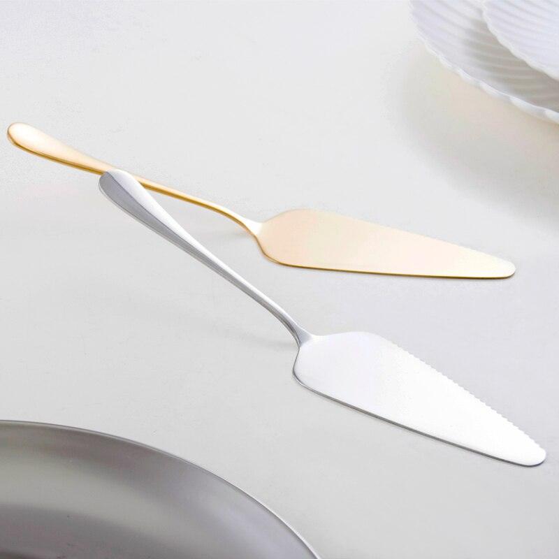 Stainless Steel Pizza Shovel Golden Silver Cake Butter Cheese Ice Cream Dessert Cutter Food Helper