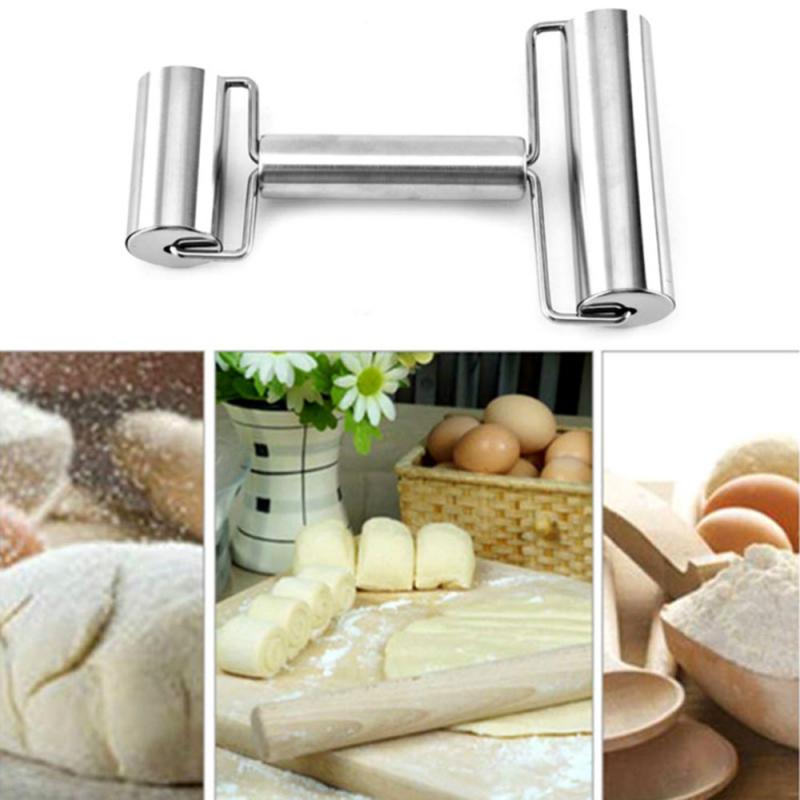 Stainless Steel Rolling Pin Pastry Pizza Fondant Bakers Roller Metal Kitchen Tool for Baking Dough