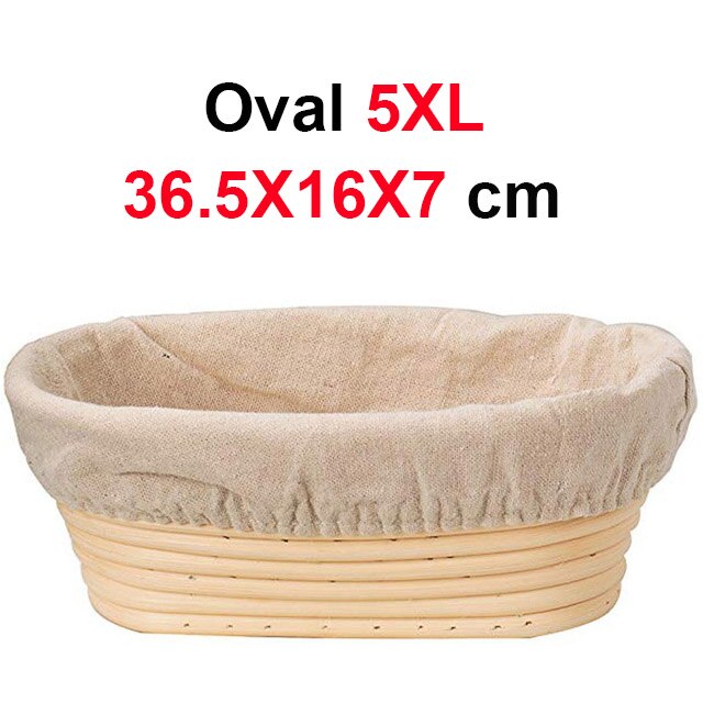 UPORS Rattan Bread Proofing Basket Natural Oval Wicker Dough Fermentation Sourdough Banneton Basket
