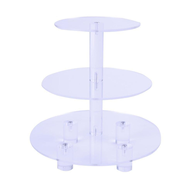 1 PC Transparent Round 3 Tier Acrylic Cupcake Display Stand /cake stand /acrylc cupcake