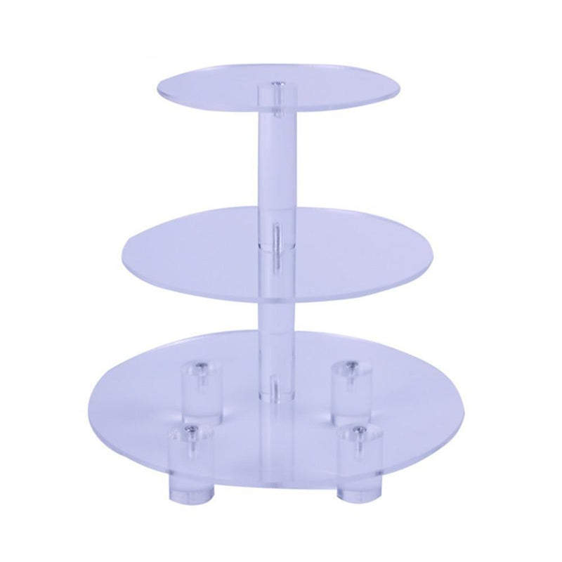 1 PC Transparent Round 3 Tier Acrylic Cupcake Display Stand /cake stand /acrylc cupcake