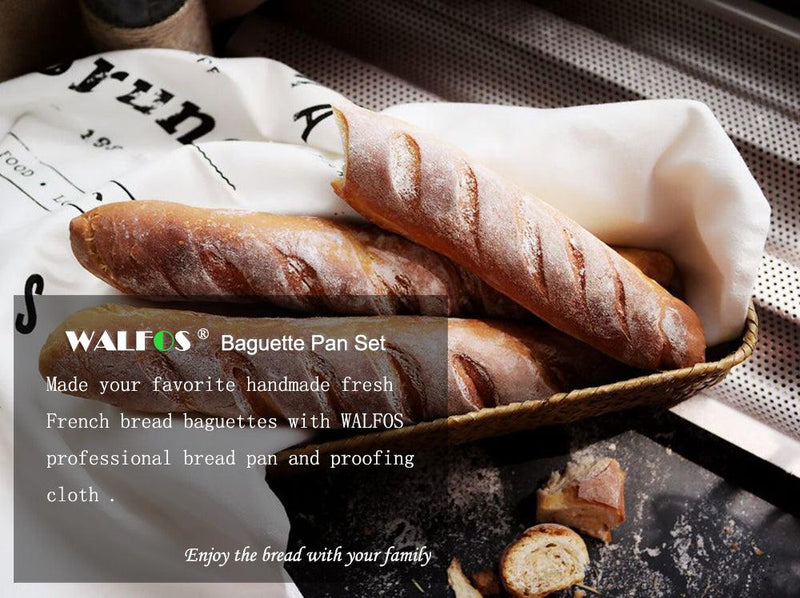WALFOS Brand 100% Food Grade Carbon Steel 4 Groove 2 Groove Wave French Bread Baking Tray