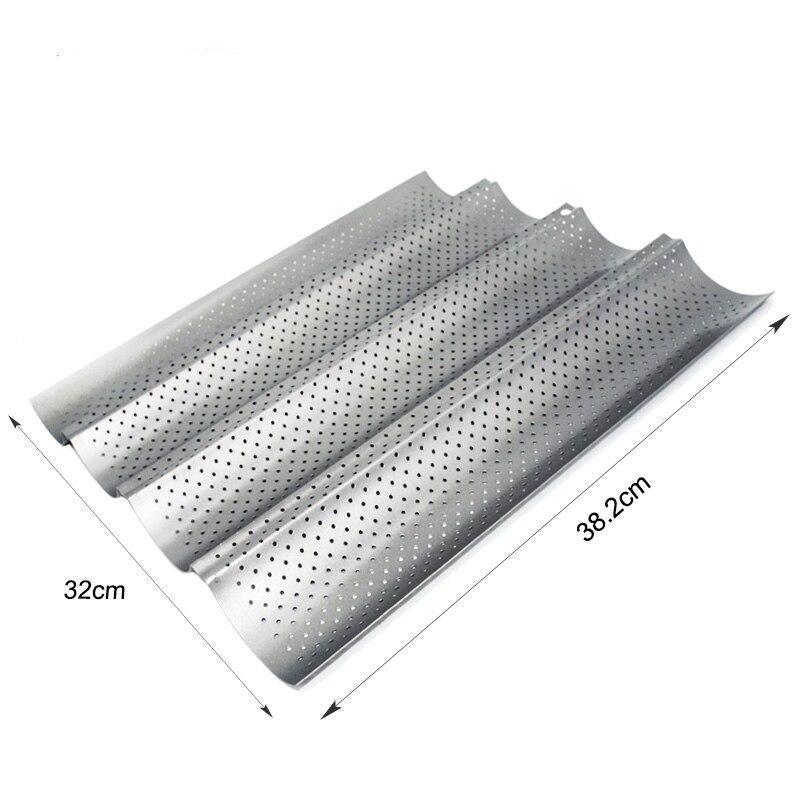 WALFOS Brand 100% Food Grade Carbon Steel 4 Groove 2 Groove Wave French Bread Baking Tray