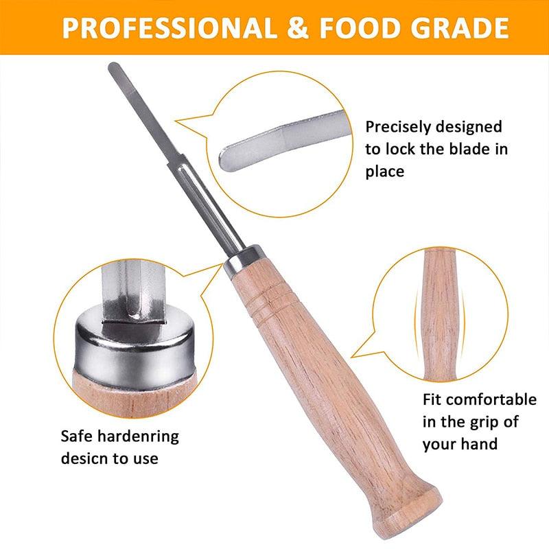 WALFOS Bread Lame New European Bread Arc Curved Bread Knife Western-style Baguette Cutting French