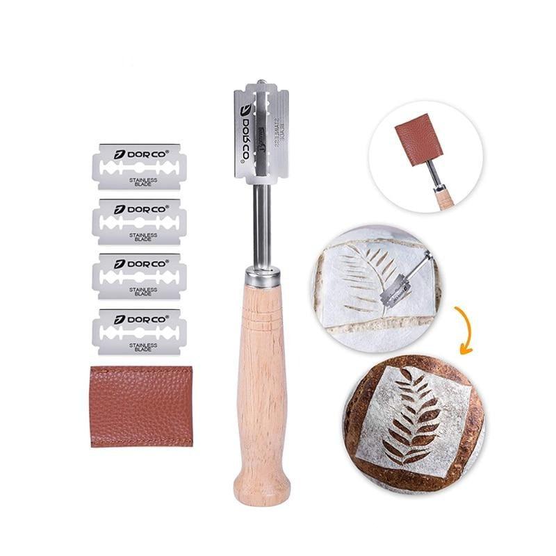 WALFOS Bread Lame New European Bread Arc Curved Bread Knife Western-style Baguette Cutting French
