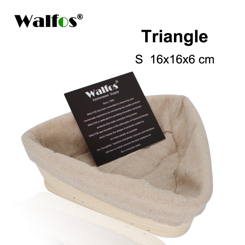 WALFOS Natural Rattan Fermentation Wicker Basket Country Baguette French Bread Mass Proofing