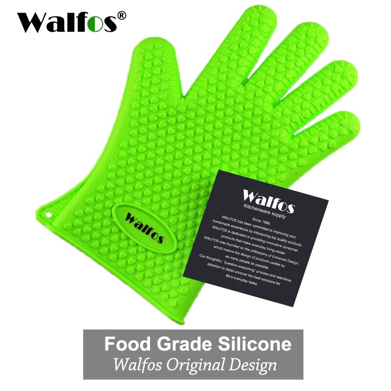 Silicone Oven Kitchen Glove Heat Resistant Thick Cooking BBQ Grill Glove Oven Mitts