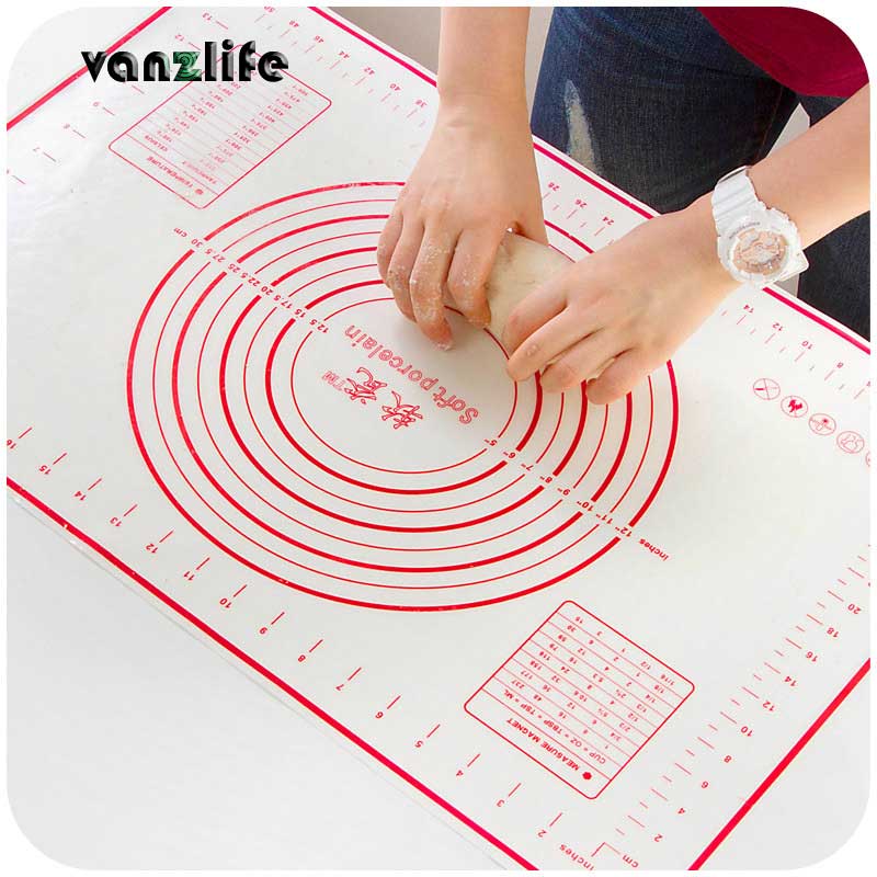 Platinum silicone mat dough chopping board with scale large non-slip silicone mat kitchen